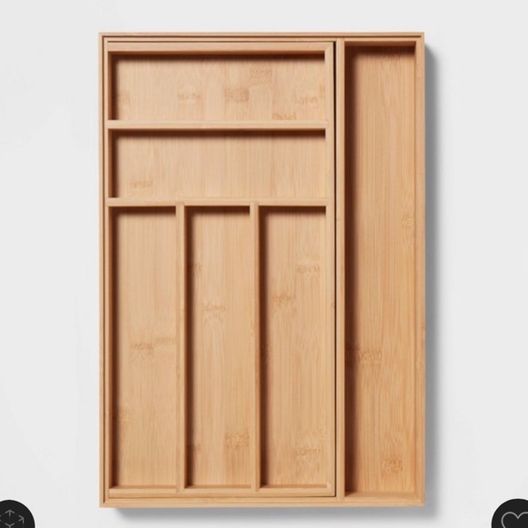 Brightroom Bamboo 7 Compartment Expandable Draw Organizer - Picture 3 of 9
